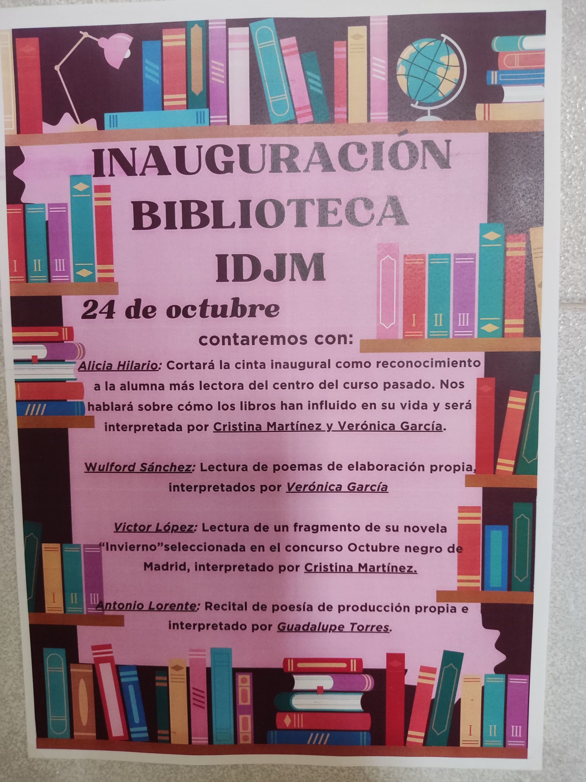 DÍA DE LAS BIBLIOTECAS 24 DE OCTUBRE
