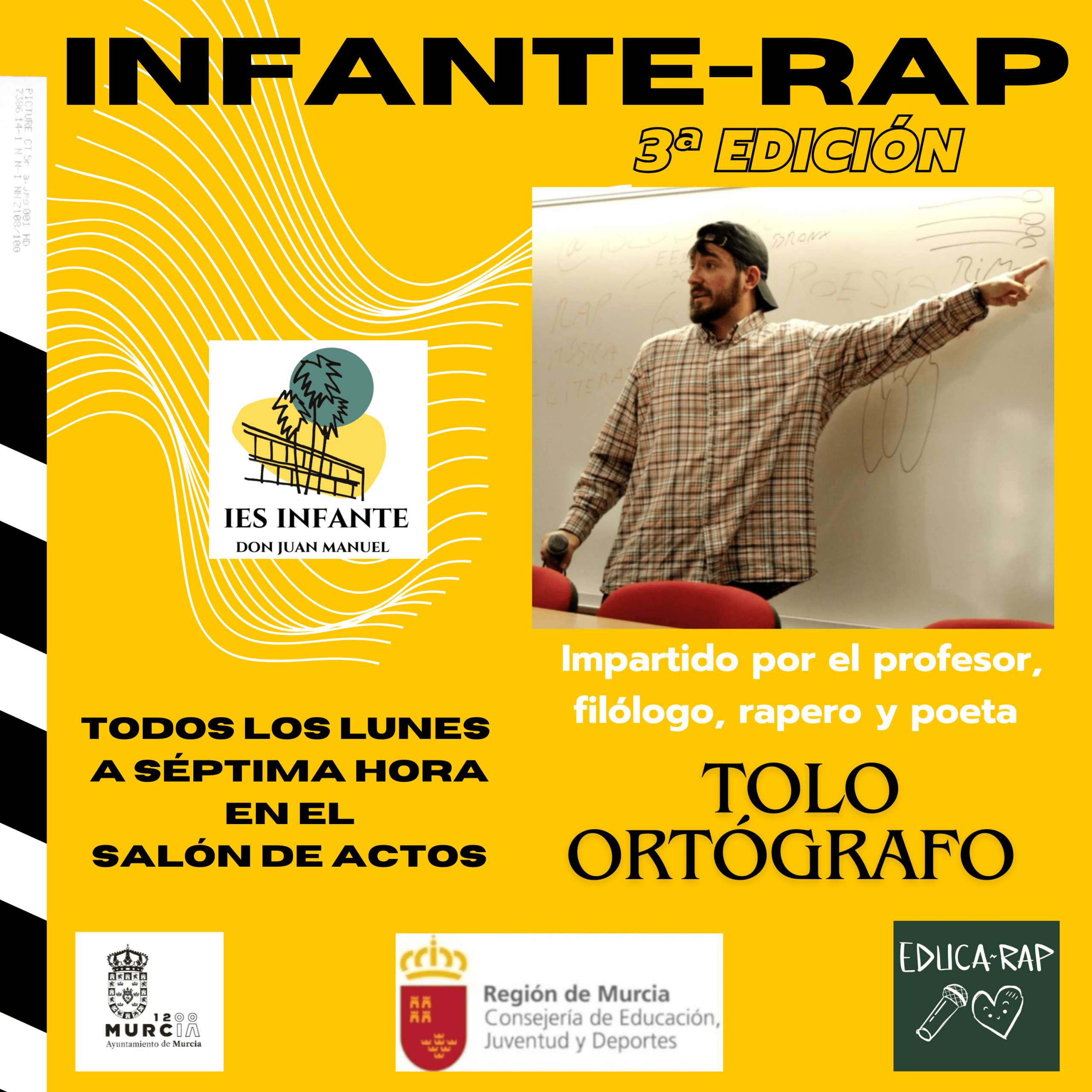 INFANTE RAP. TERCERA EDICIÓN DEL TALLER DE RAP IMPARTIDO POR TOLO ORTÓGRAFO.